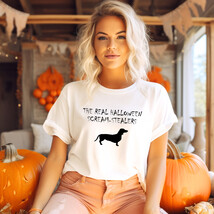 Spooky Dachshund T-Shirt, The Real Halloween Scream Stealer, Halloween-T... - $9.59+