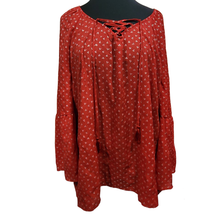 Red with Glitter Hearts Blouse Size 3XL  - £19.46 GBP