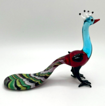 New Collection! Murano Glass Handcrafted Unique Custom Designed Peacock ... - £51.79 GBP