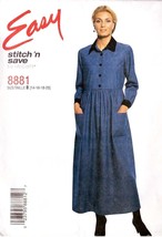 Misses' DRESS Easy McCall's Pattern 8881 - SIZE 14-16-18-20 UNCUT - $12.00