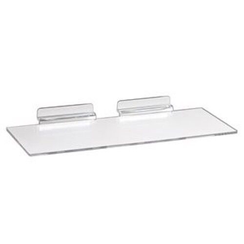 20 Slatwall Shelves Shelf Shoe 4&quot; x 10&quot; Display Flat Styrene Clear Acryl... - $29.08