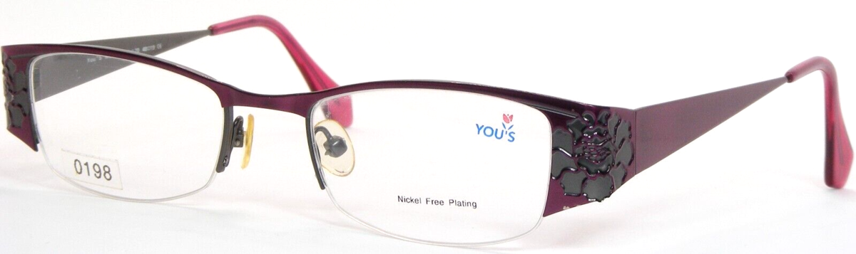 YOU&#39;S Lunettes 738 70 Profond Fuchsia / Violet Unique 48-19-140mm (Notes) - $66.32