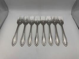 Set of 8 Oneida Stainless ARBOR / AMERICAN HARMONY Salad Forks - $31.99