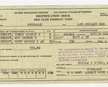 1937 Matson Navigation Company One Way First Class Contract Ticket SS Ma... - $37.62