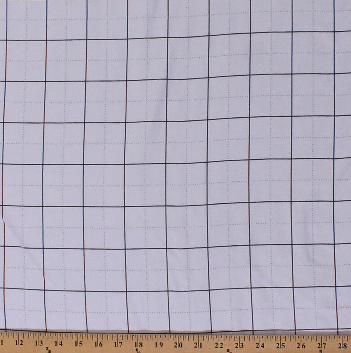 Flannel Plaid Patterned Framework White Cotton Flannel Fabric Print D283.31 - $13.95