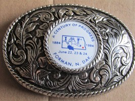 Forman North Dakota Centennial Belt Buckle 1884-1984 - £11.81 GBP