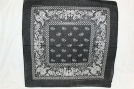 Bandana Black Paisley Handkerchief Set Of 3 - £6.55 GBP