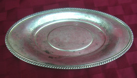 Old Vintage Fiesta Oneida Ltd. Silverplate Oval Bread Tray Plate 10&quot; Long - $14.84