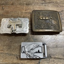 Belt Buckle Lot Siskiyou Indiana Metal Crafters &amp; nickel Silver - £14.20 GBP