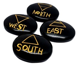 Elemental Gemstone Obsidian Spell Cast Set North South East West &amp; Velve... - £7.95 GBP