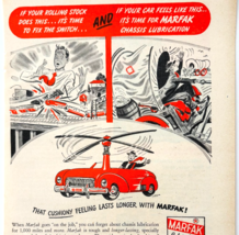 1949 Texaco Oil Marfak Lubrication Advertisement Copter Transportation D... - $24.99