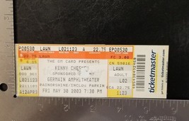 KENNY CHESNEY - CMT TOUR MAY 30, 2003 UNUSED WHOLE CONCERT TICKET - $15.00