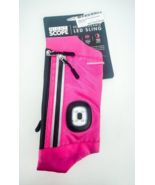 Night Scope Sling Bag Reflective Zipper Pink 100 Lumens Adjustable Strap - $17.37