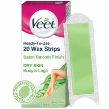 Veet Dry Skin Full Body Waxing Kit 20 Wax Strips Free Ship - £16.18 GBP