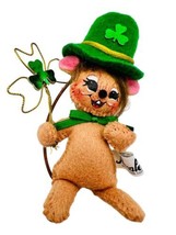 Annalee Shamrock Mouse St Patrick 3 inch Green Hat 75th Anniversary 2010... - £16.24 GBP