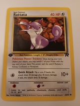 Pokemon 2000 Team Rocket Rattata 66/82 First Edition Single Trading Card - £9.50 GBP