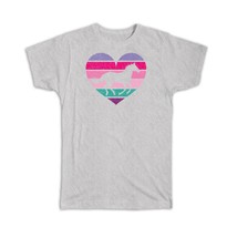Horse Silhouette Heart : Gift T-Shirt Rainbow For Animal Lover Best Friend Girl  - £14.11 GBP