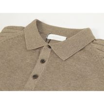 Men's Sweater Knit By BRANGO Turkey Polo Neck Cotton Blend 21228 Dark Beige image 4