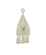 Boho Style Hand Tied Macrame Indoor Wall Pocket 21 Inches High - £13.78 GBP