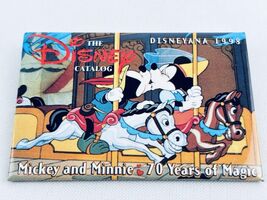 The Disney Catalog Disneyana 1998 Mickey &amp; Minnie 70 Years Of Magic Butt... - $9.00