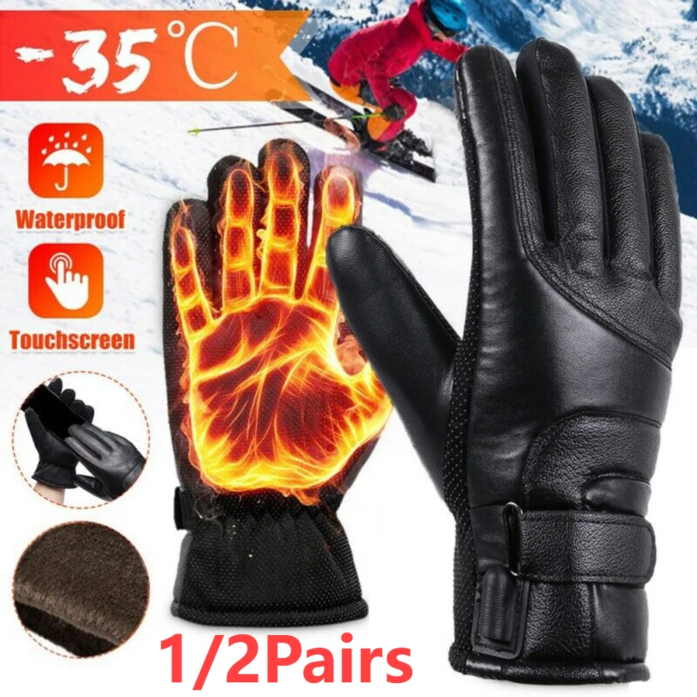 Winter Electric Heated Gloves Rechargeable USB Hand Warmer Heating Gloves - £20.02 GBP+