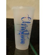 Starbucks Reusable Venti Cup Personalized Christina Blue Hyacinth - $266.32 MXN