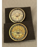 OBAMA 2009 PIN (2) PRESIDENT SILVER ENAMEL GOLD INAUGURATION DEMOCRAT BI... - $22.10 CAD