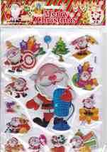 3D Xmas Santa Clause Christmas Craft Kindergarten Sticker 25x20 cm/10x8 inch - £3.53 GBP