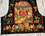 Season of Harvest Autumn Vest Fabric Panel Leslie Beck S M L Fall Barn R... - $14.01