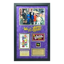 Willy Wonka Kids x5 Signed Wallpaper Framed Gobstopper Bar Collage JSA COA Auto - £1,537.75 GBP