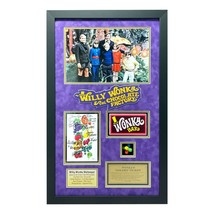 Willy Wonka Kids x5 Signed Wallpaper Framed Gobstopper Bar Collage JSA COA Auto - $1,954.15