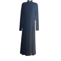 Aritzia Wilfred Womens Medium Black Turtleneck Long Sleeve A Line Maxi Dress - £26.11 GBP