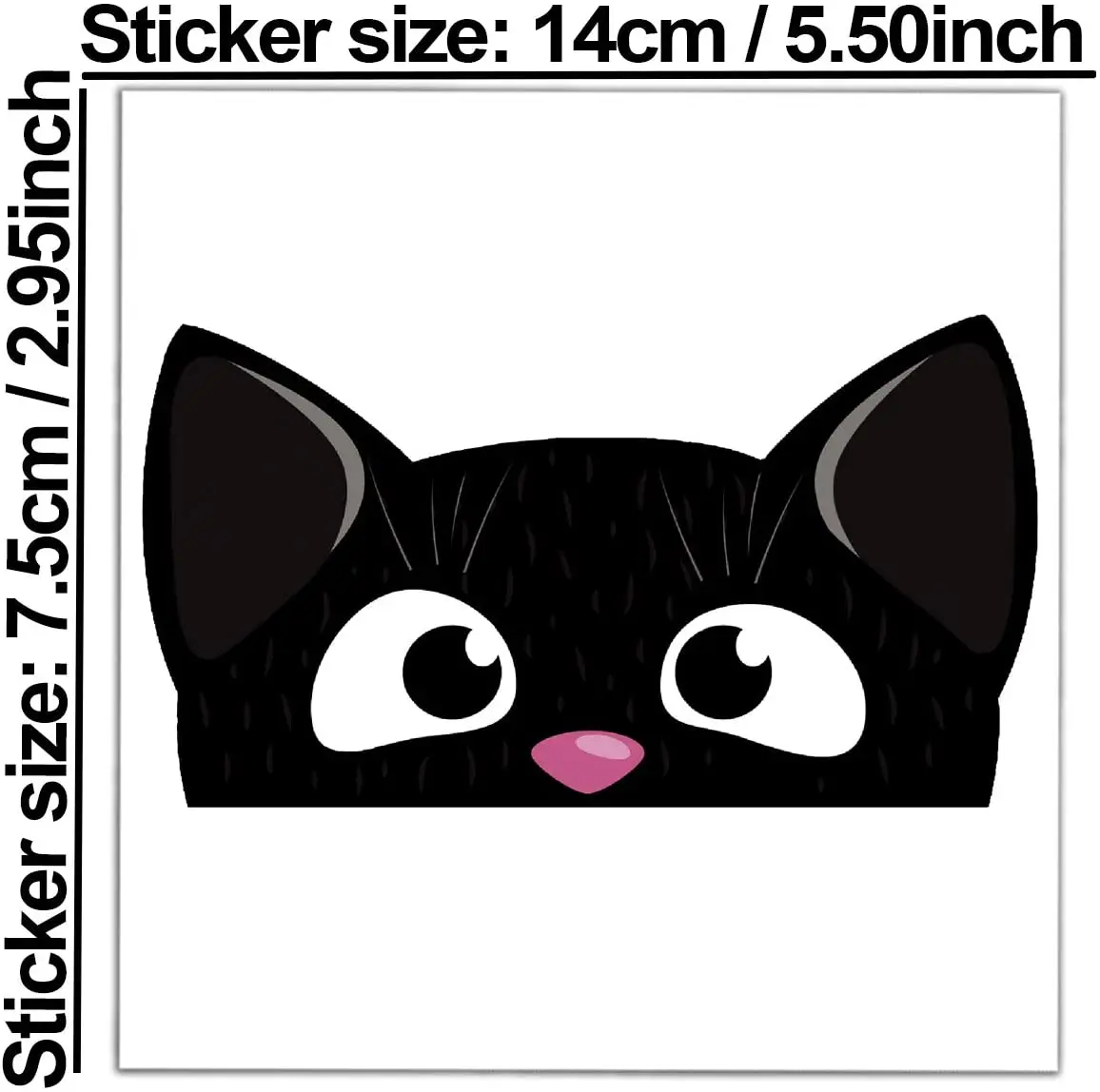 Play JuYouHui Exterior Accessories Decal Lifelike A Stickers Cat Kitty Car Stick - £23.18 GBP