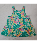 Wonder Nation Girls Swing Tank Top Shirt Size X-LARGE PLUS Tropical Gree... - $239.29 MXN