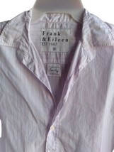 Frank &amp; Eileen Frank Women&#39;s Size M Pink Stripe Button Up Wooven in Italy - £61.50 GBP