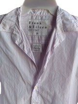 Frank &amp; Eileen Frank Women&#39;s Size M Pink Stripe Button Up Wooven in Italy - $1,488.84 MXN