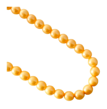 40 Preciosa Czech Glass Light Tangerine Silk Pearls 6mm Spacer Round Beads - £4.00 GBP