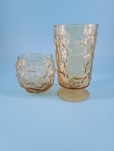 Anchor Hocking Textured Amber Glass Ice Tea and Roly Poly  VTG  2 - $14.95