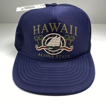 Hawaii Aloha State Mesh Trucker Hat Snap Back Hilo Hattie NOS New NWT Vtg - £15.56 GBP