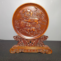 Chinese Boxwood Wood Lucky Lions Screen - £313.86 GBP