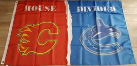 House Divided - Calgary vs. Vancouver Flag -- 3ft x 5ft - £15.98 GBP