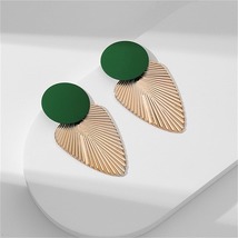 Enamel &amp; 18K Gold-Plated Leaf Drop Earrings - £10.41 GBP