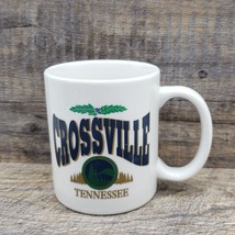 Linyi Ceramic White And Green Crossville Tennessee Souvenir Coffee Cup Mug - £7.66 GBP
