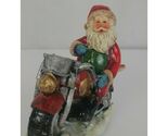 Santa Claus Figurine on Red Motorcycle 4"x4.75" - $7.71