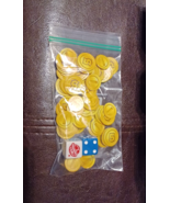 Monopoly Gamer Mario 2017 Replacement Parts - 62 GOLDEN COINS + 2 Specia... - £10.65 GBP