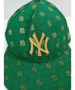New Era New York Yankees Men&#39;s Fitted Green Flocked Baseball Cap Size  7... - $19.39