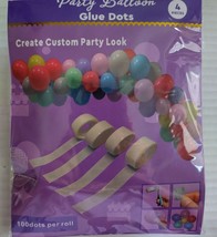 4 Rolls 100Pcs Balloon Glue Dots adhesive for Create Custom Party Decoration - £9.12 GBP