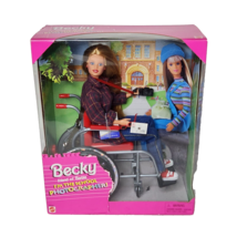 Vintage 1998 Becky School Photographer Barbie Doll Mattel Nos New In Box # 20202 - £34.09 GBP