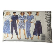 1991 Butterick 5331 Misses Top Skirt Pants 6 - 10 Cotton Knit Challis Broadcloth - £9.93 GBP