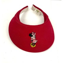 VTG Disneyland Red Minnie Mouse Visor Hat Embroidered Goofy&#39;s Hat Co - £15.56 GBP